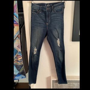 High waisted skinny jeans